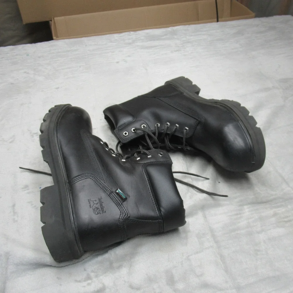 Timberland PRO Mens Boots 10.5M Black Slip Resistant Waterproof Safety‎ Toe Work